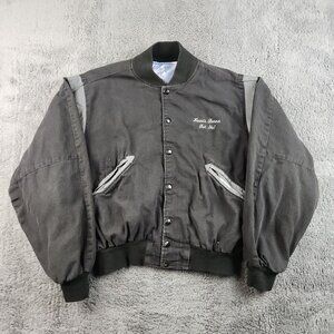 VTG Canvas Bomber Jacket Extra Large 80s Ricky Skaggs Country Western Music Fade